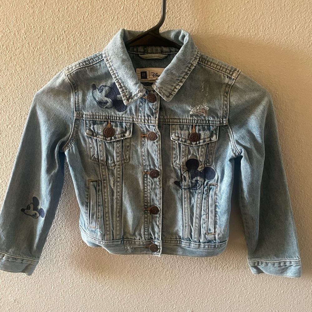 GAP Kids Denim Jacket x Disney Mickey Mouse sz S